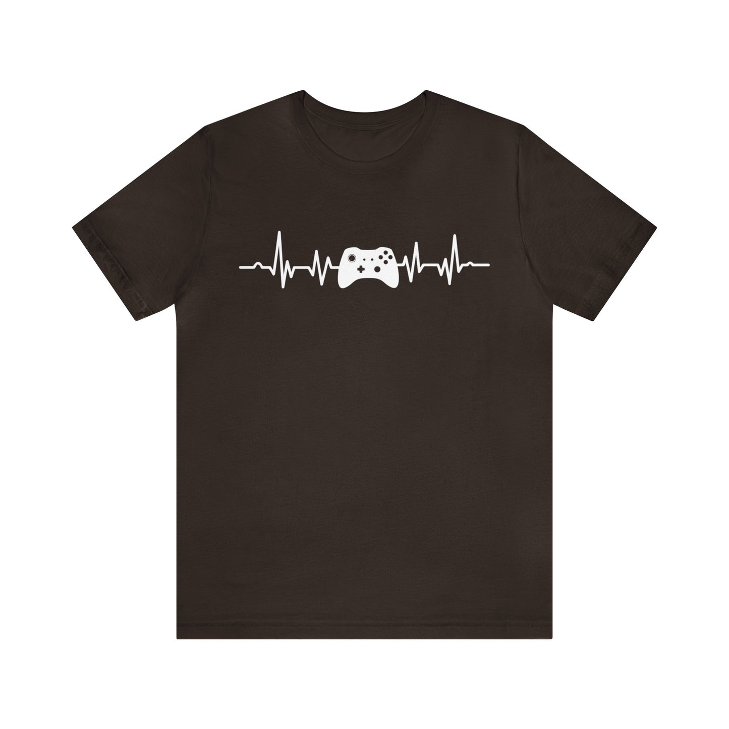 Gaming Heartbeat Tshirt, Video Gamer Controller Pulse Designer Graphic Aesthetic Crewneck Adult Men Women Tee Top Short Sleeve Shirt