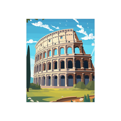 Rome Colosseum Poster Print, Italy Picture Photo Wall Image Art Vertical Travel Paper Artwork Small Large Cool Room Office Decor Starcove Fashion