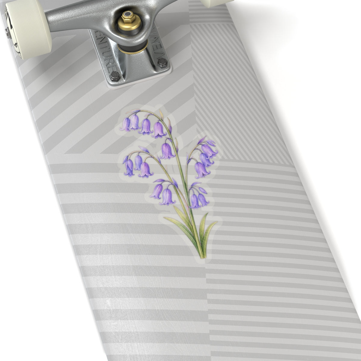 Purple Bluebell Flower Sticker Decal, Floral Watercolor Art Vinyl Cute Waterbottle Tumbler Car Waterproof Bumper Clear Die Cut Wall - Starcove Fashion