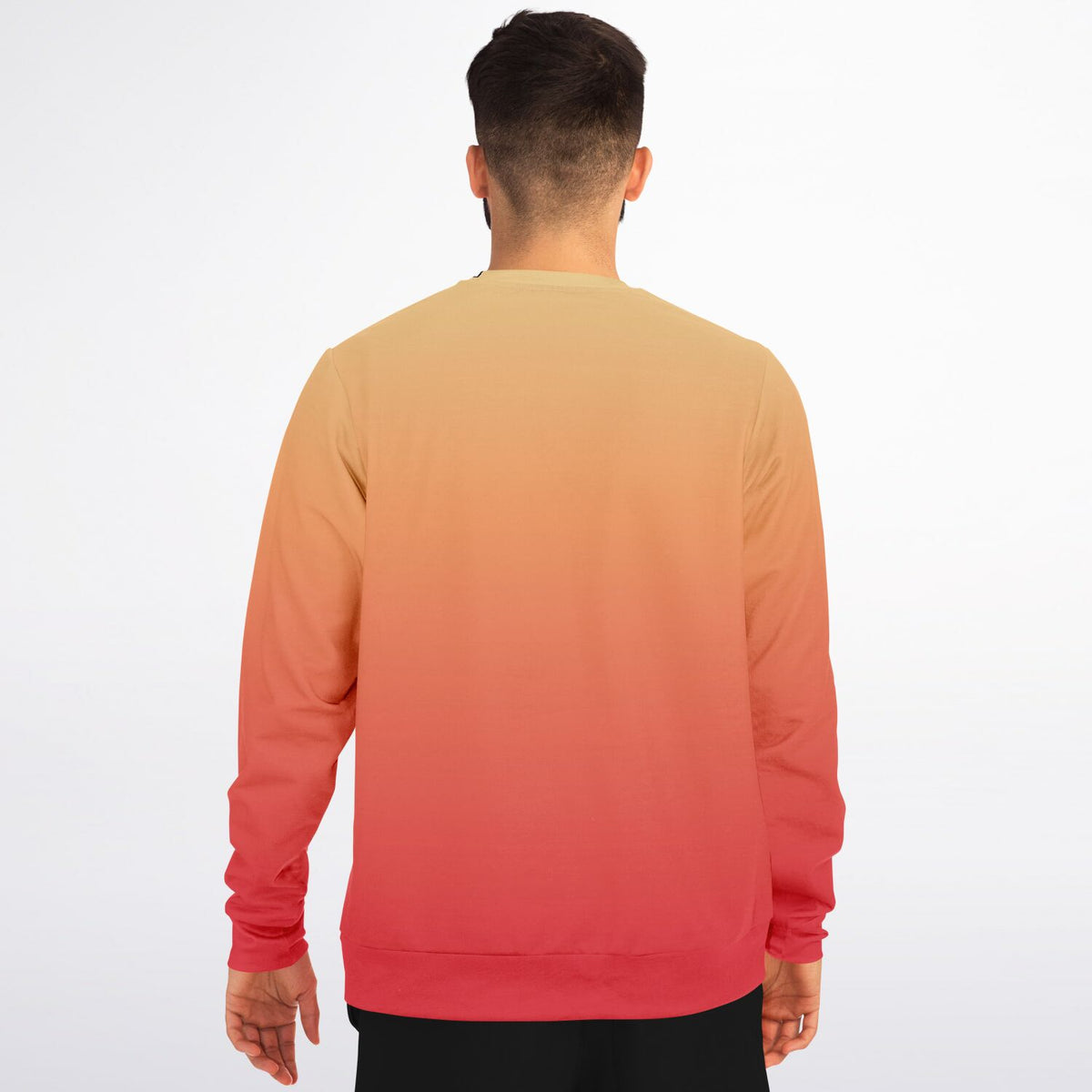 Red Orange Yellow Ombre Sweatshirt, Gradient Tie Dye Crewneck Fleece Cotton Sweater Jumper Pullover Men Women Adult Designer Top