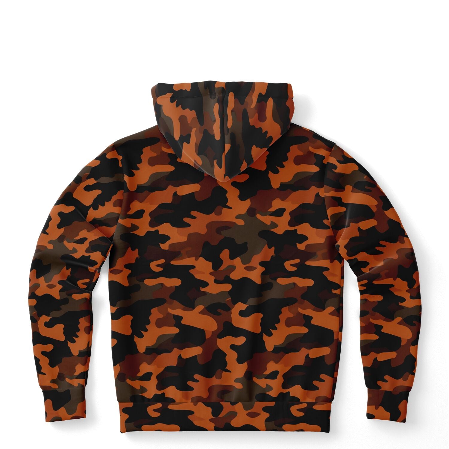 Black and Orange Camo Hoodie, Camouflage Pullover Men Women Adult Aesthetic Graphic Cotton Hooded Sweatshirt with Pockets Starcove Fashion