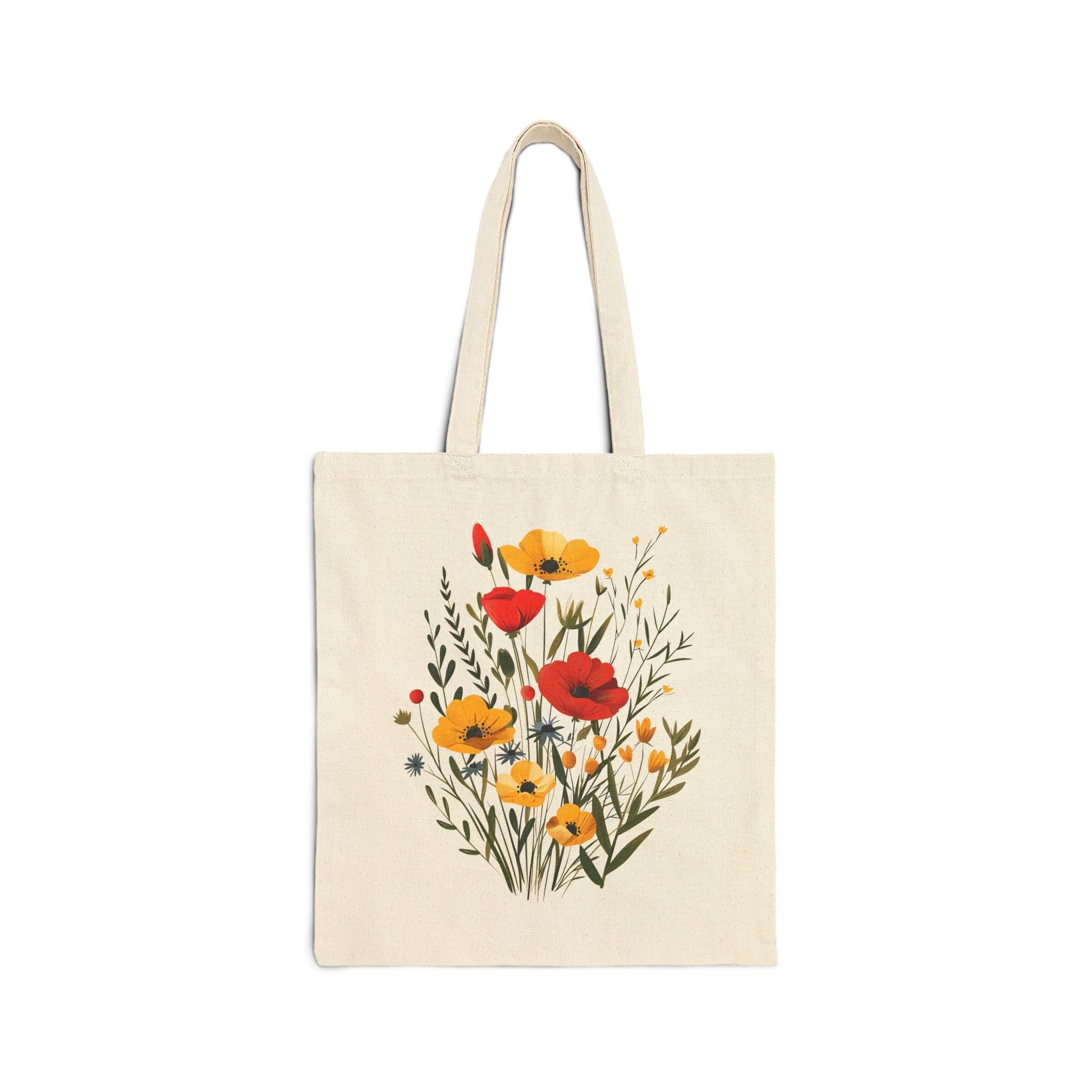 Shopping Bag Painting Cool Tote Bag Designs Wildflowers Cotton