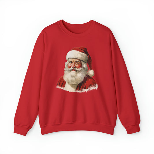 Vintage Santa Claus Sweatshirt, Retro Graphic Christmas Xmas Crewneck Fleece Cotton Sweater Jumper Pullover Men Women Aesthetic Top Starcove Fashion