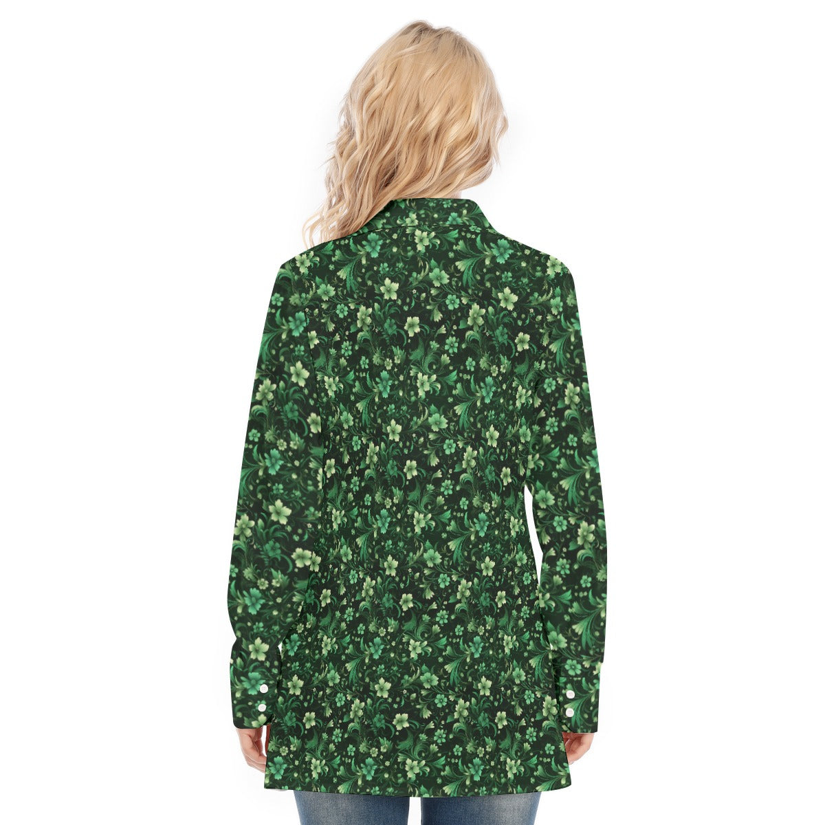 emerald green dress shirt womens Royal Silk - Emerald Green Silk Button-Down Shirt