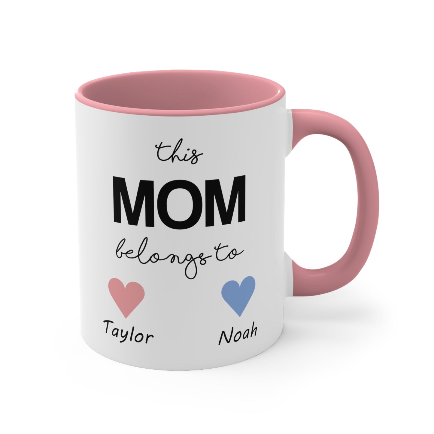 Mother's Day Mug, Personalized Custom this Mom Belongs to Mama Mummy Gift From Kids Names Grandma Birthday Present Coffee Cup