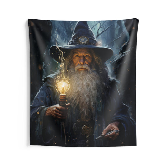 Wizard Tapestry, Mage Magic Wall Art Hanging Cool Unique Vertical Aesthetic Large Small Decor Bedroom College Dorm Room Starcove Fashion