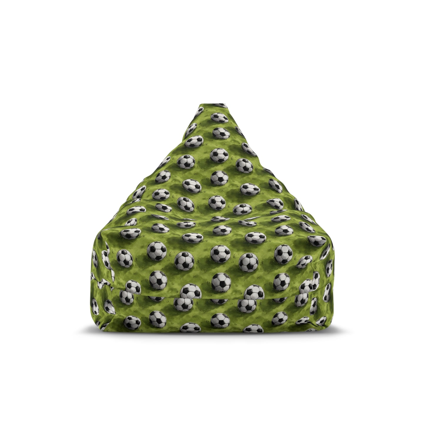 Football Bean Bag Chair Cover, Sports Soccer Balls Washable Triangle Furniture Small Large Adult Children Kids Sofa Apartment Dorm Unfilled