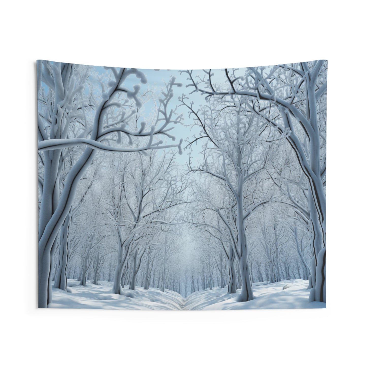 Winter Snow Forest Tapestry, Woods Wall Art Hanging Cool Unique Landscape Aesthetic Large Small Decor Bedroom College Dorm Room Starcove Fashion