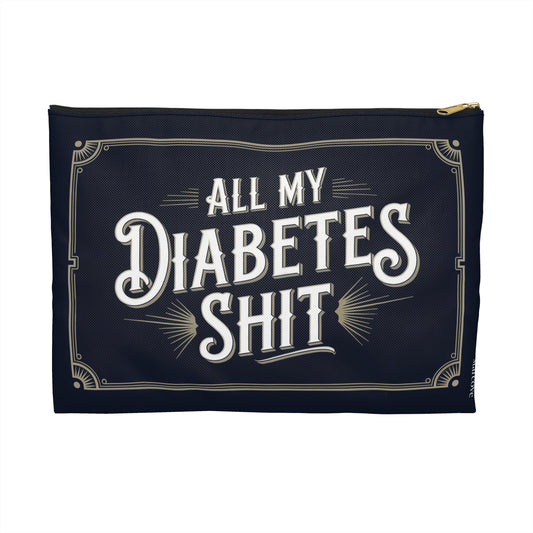 My Diabetes Shit Bag, Funny Diabetic Supply Case Type One 1 Accessory Zipper Travel Pouch Men Boy Dad Medical Travel Toiletry Gift