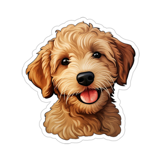 Goldendoodle Sticker Decal, Dog Puppy Art Vinyl Laptop Cute Waterbottle Tumbler Car Waterproof Bumper Clear Aesthetic Die Cut Wall Starcove Fashion