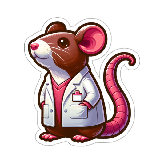 Research Lab Sticker Decal, Rat Laboratory Science Med Phd Art Vinyl Laptop Cute Waterbottle Tumbler Car Waterproof Bumper Clear Die Cut Starcove Fashion
