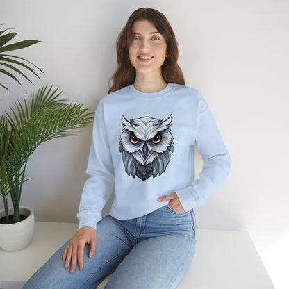 White Owl Sweatshirt, Animal Bird Graphic Crewneck Fleece Cotton Sweater Jumper Pullover Men Women Adult Aesthetic Designer Top Starcove Fashion