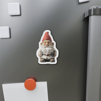 Garden Gnome Magnet, Fridge Refrigerator Car Truck Locker Door Cute Inspirational Small Large Kitchen Die Cut Magnetic