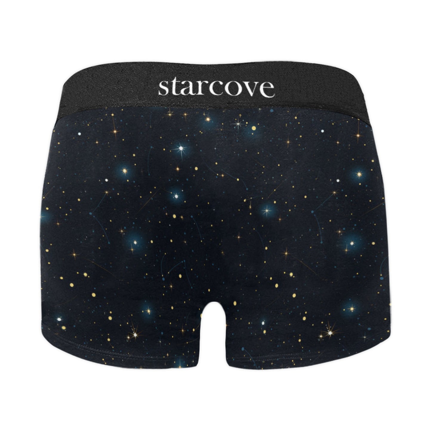 Constellation Galaxy Men Boxer Briefs, Stars Space Universe Underwear Pouch Funny Sexy Anniversary For Him Honeymoon Birthday Plus Size