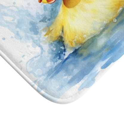 Yellow Duck Bath Mat, Watercolor Cute Shower Bathroom Decor Non Slip Floor Memory Foam Microfiber Large Small Washable Rug Starcove Fashion