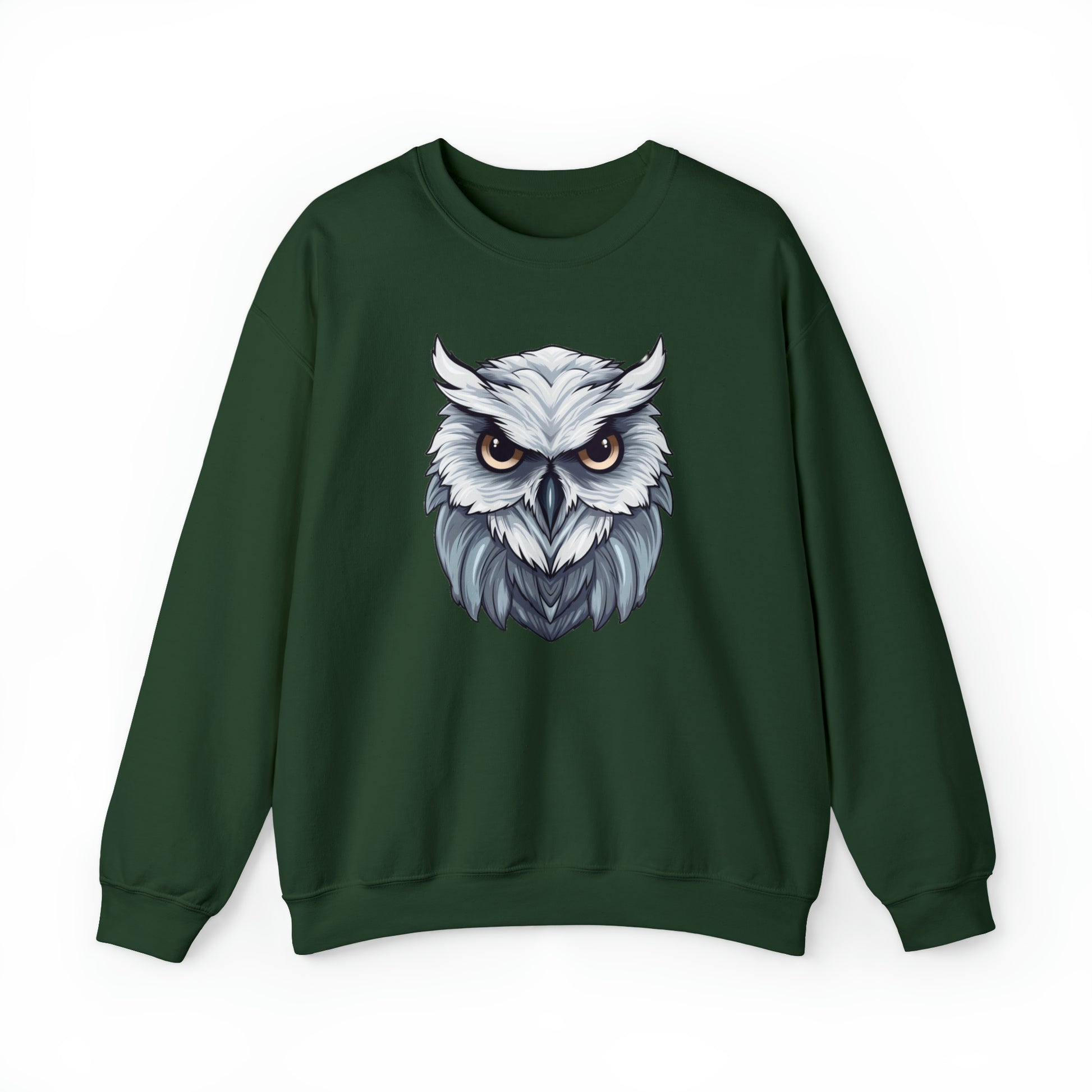 White Owl Sweatshirt, Animal Bird Graphic Crewneck Fleece Cotton Sweater Jumper Pullover Men Women Adult Aesthetic Designer Top Starcove Fashion