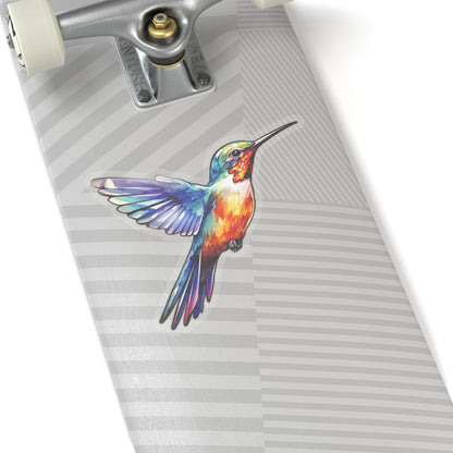 Hummingbird Sticker Decal, Watercolor Colorful Bird Art Vinyl Laptop Cute Waterbottle Car Waterproof Bumper Clear Aesthetic Die Cut Wall Starcove Fashion