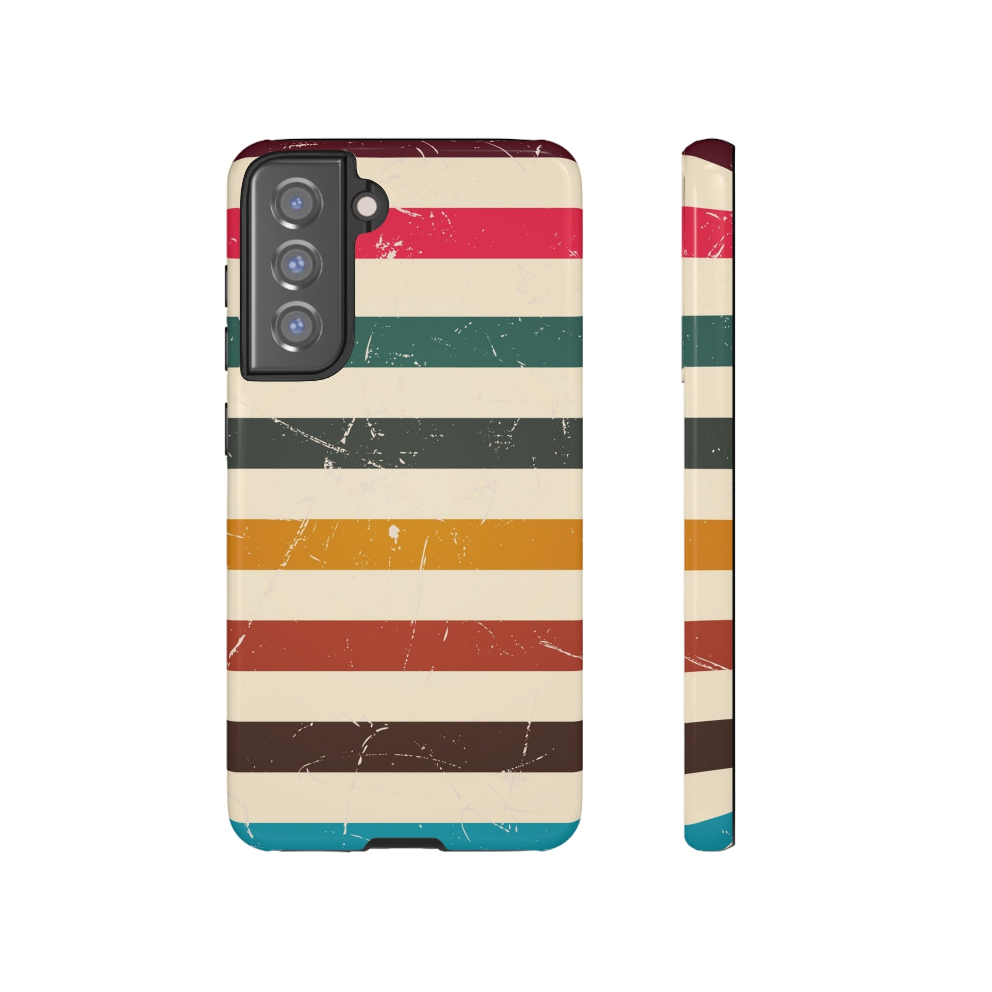Retro stripes Iphone 14 13 12 Pro Case, Cute Aesthetic Tough Cases 11 8 Plus X XR XS Max Samsung Galaxy Google Pixel Phone Cover Starcove Fashion