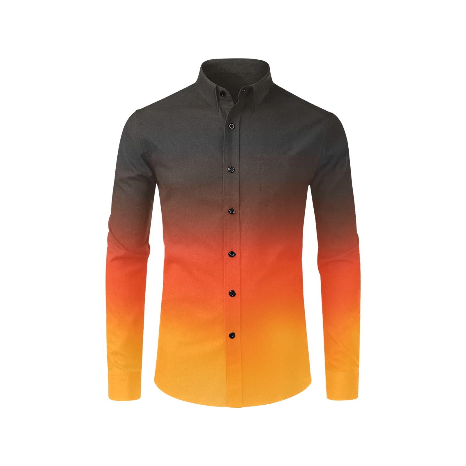 orange and black dress shirt KOTON Men's Shirt in Orange
