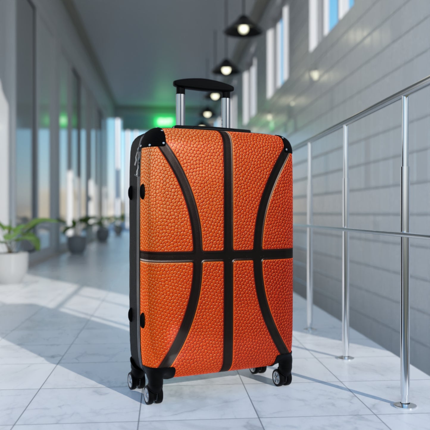 Basketball Suitcase Luggage, Athlete Carry On With 4 Wheels Cabin Travel Small Large Set Rolling Spinner Lock Men Women Hard Shell Case - Starcove Fashion