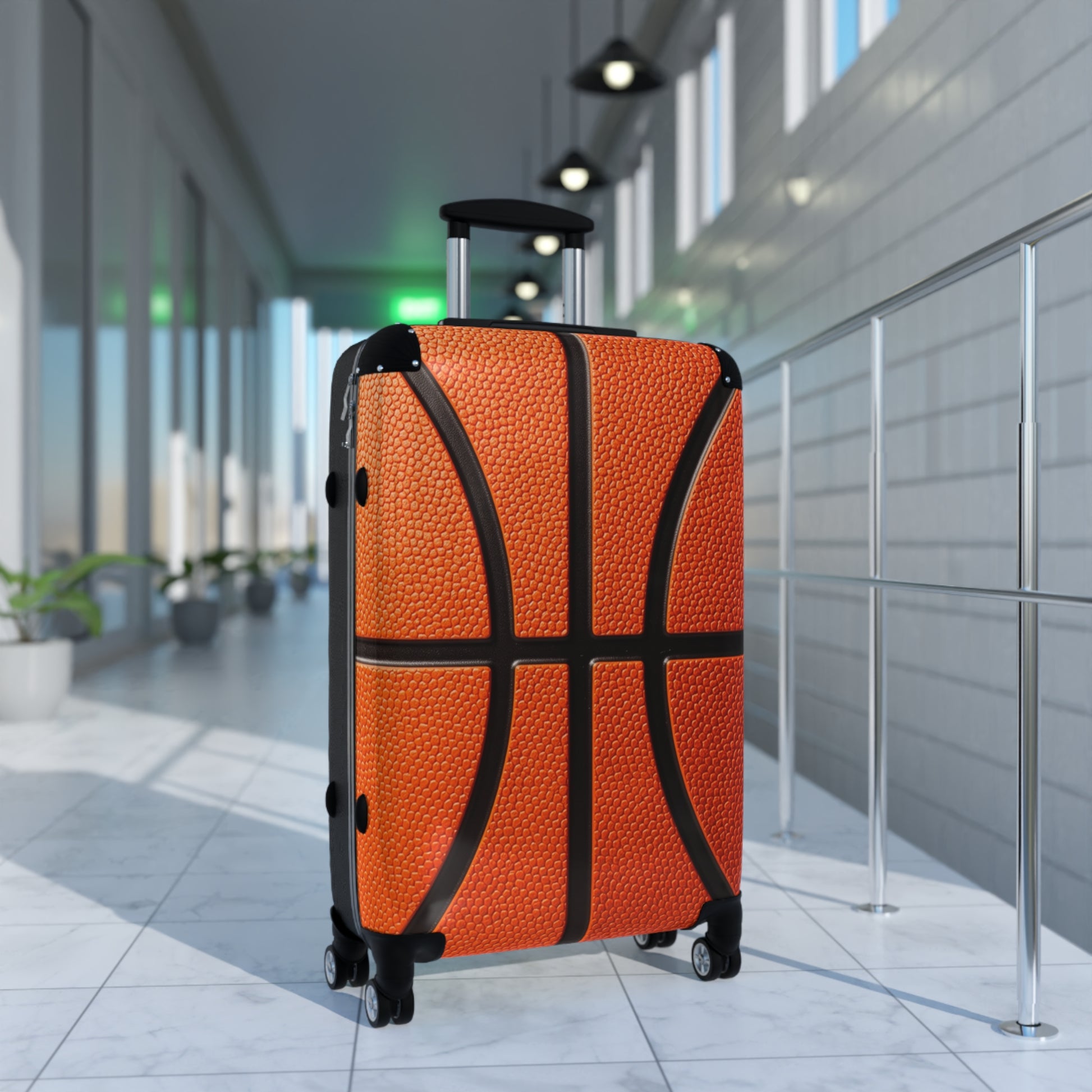 Basketball Suitcase Luggage, Athlete Carry On With 4 Wheels Cabin Travel Small Large Set Rolling Spinner Lock Men Women Hard Shell Case - Starcove Fashion
