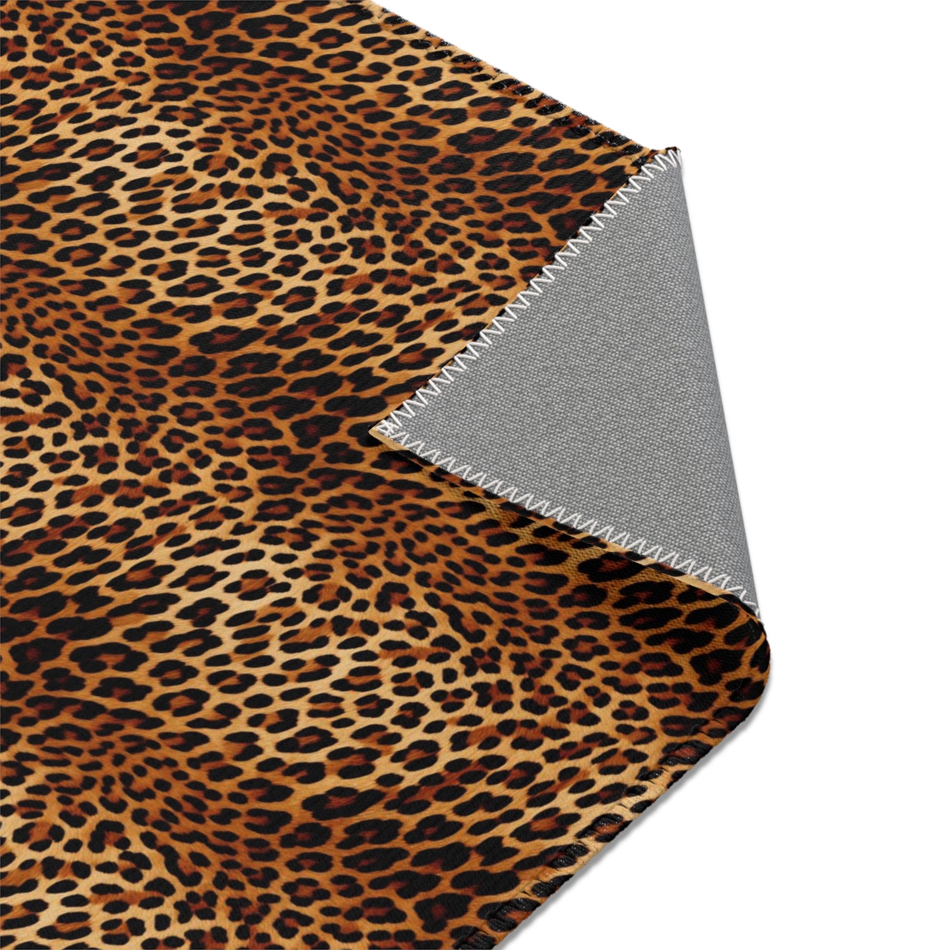 Leopard Print Area Rug Carpet, Cheetah Animal Home Floor Decor Chic 2x3 4x6 3x5 Designer Kids Room Accent Decorative Bedroom Mat Starcove Fashion