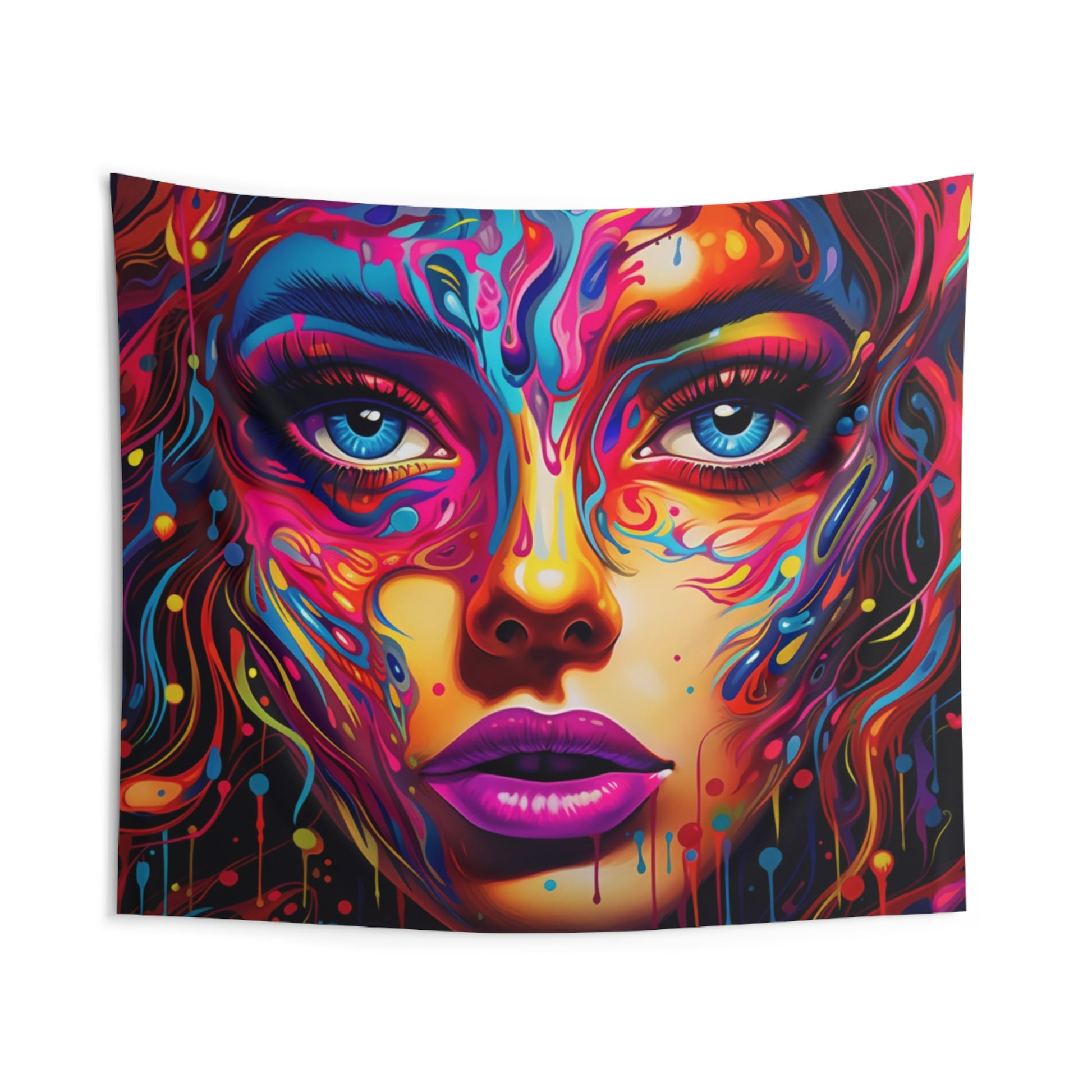Funky Tapestry, Colorful Drip Paint Women Wall Art Hanging Cool Unique Landscape Aesthetic Large Small Decor Bedroom College Dorm Room Starcove Fashion