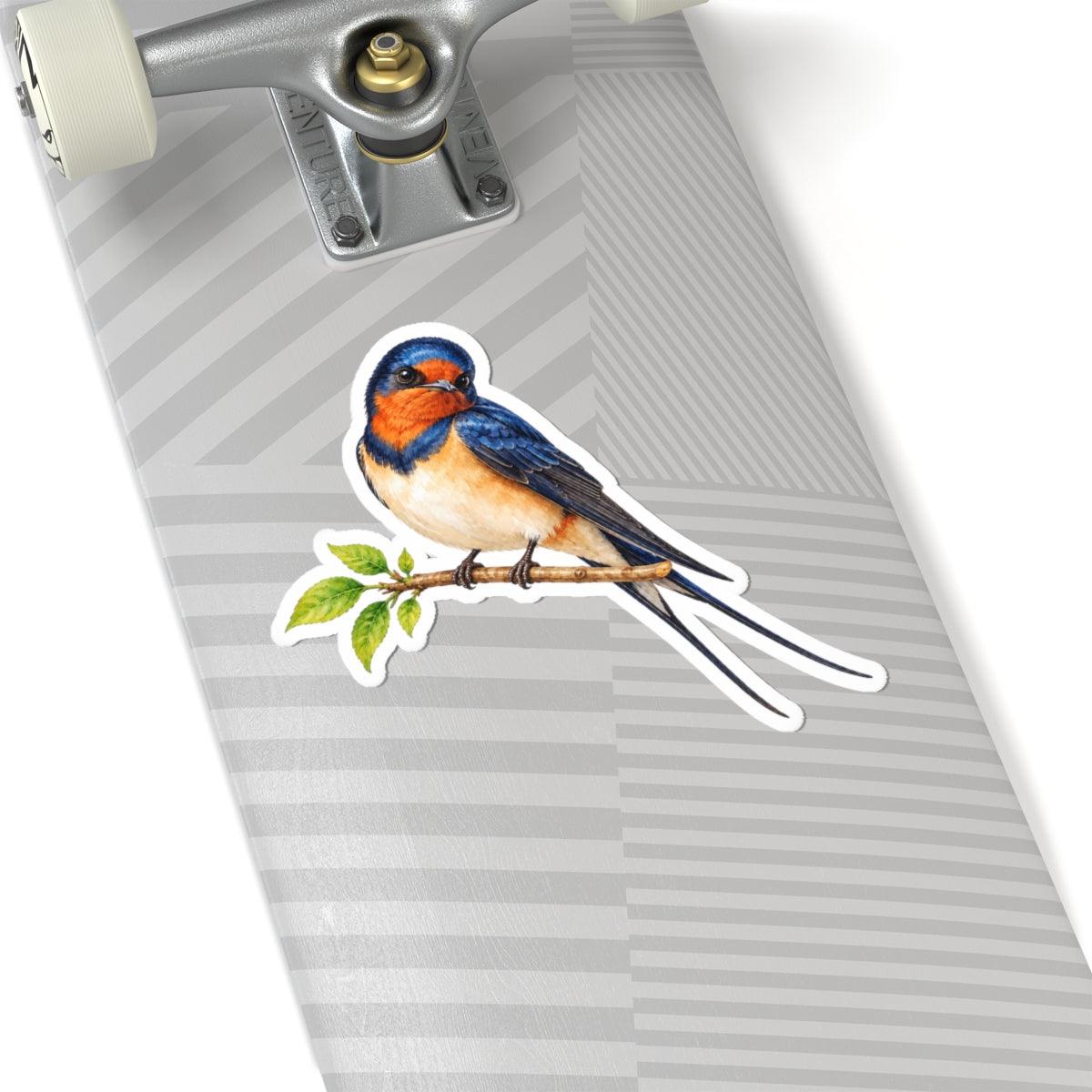 Barn Swallow Bird Sticker Decal, Blue Forked Tail Birdwatcher Watercolor Art Vinyl Laptop Waterbottle Tumbler Car Waterproof Bumper Clear