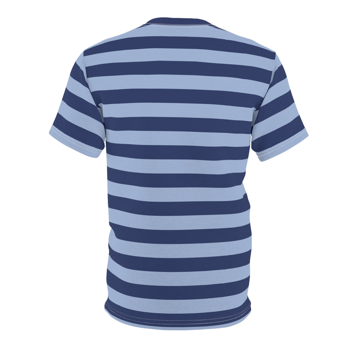 Dark and Light Blue Tshirt, Navy Striped Stripe Designer Graphic Lightweight Heavyweight Crewneck Men Women Tee Top Short Sleeve Shirt