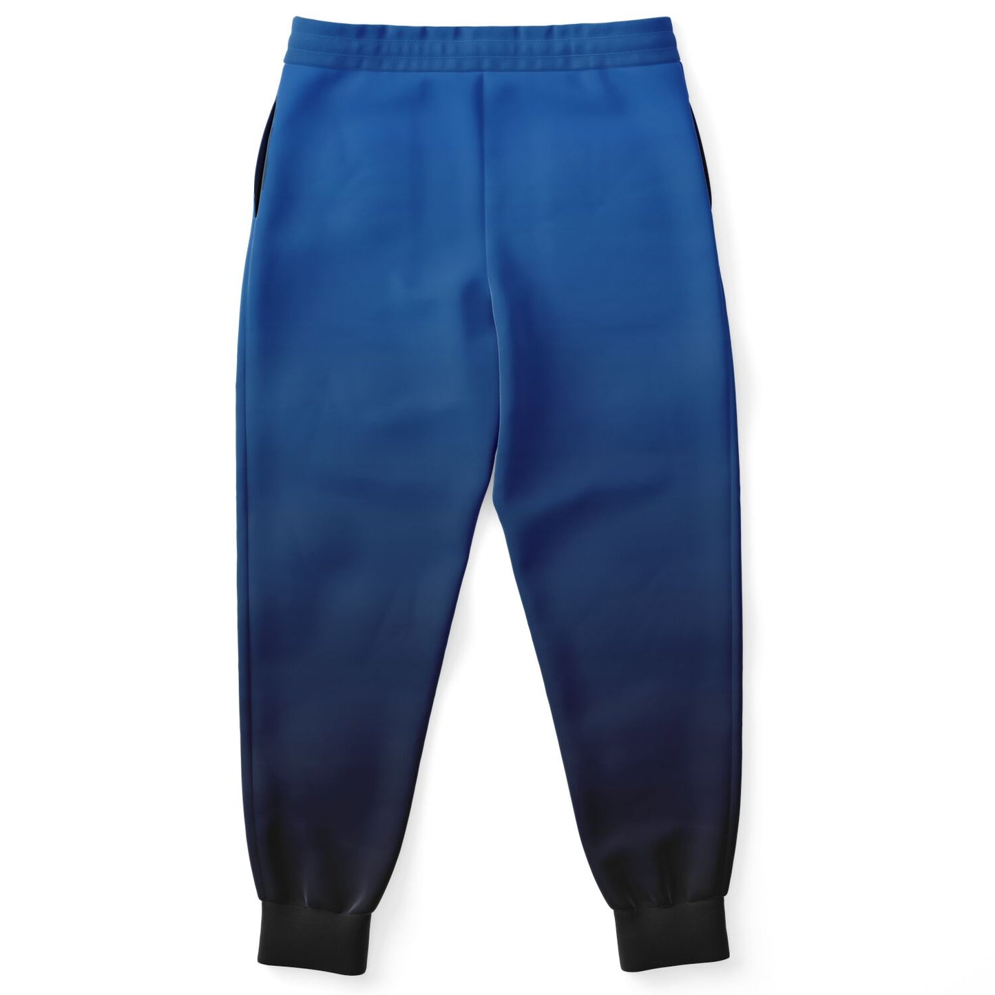 Blue Black Ombre Joggers Sweatpants Pockets, Gradient Tie Dye Women Men Female Ladies Fleece Comfy Sweats Pants Loungewear Bottoms