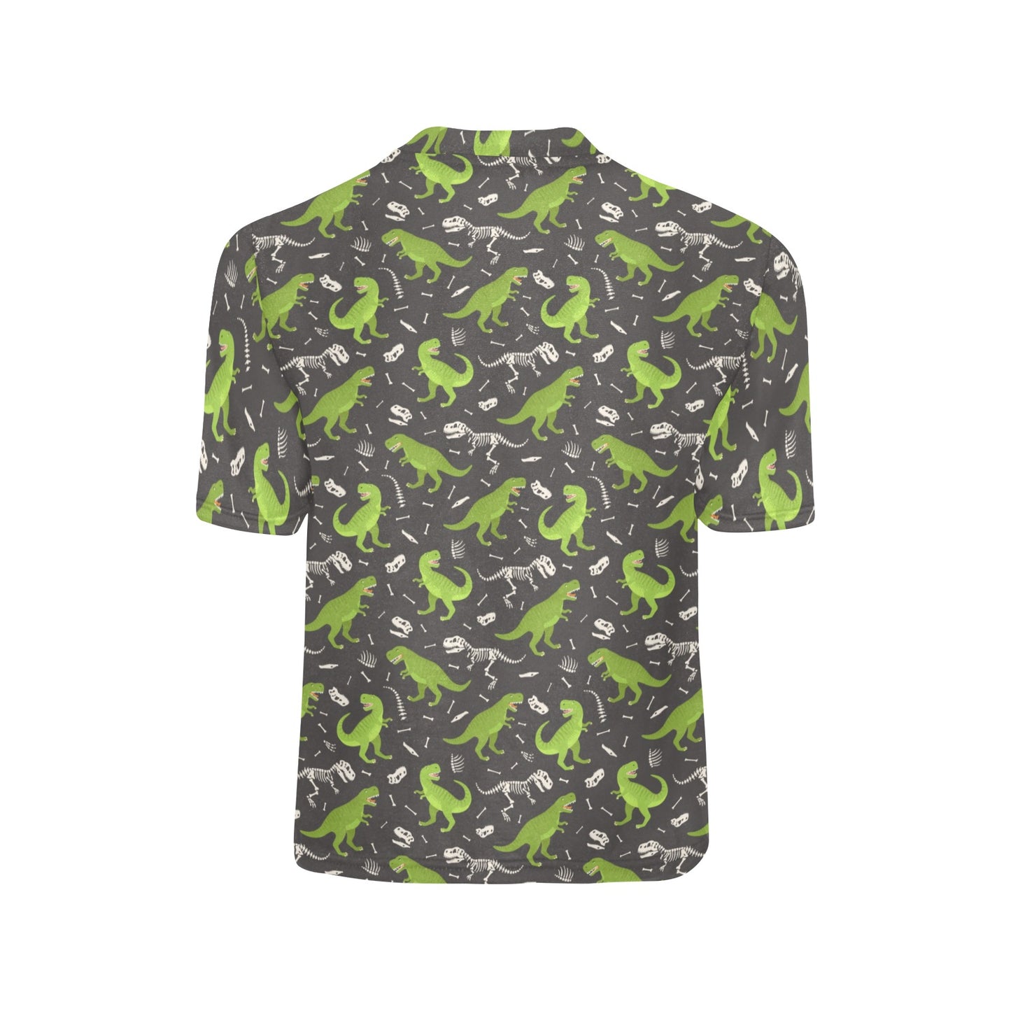 Dinosaur Kids Tshirt, T-Rex Green Dino Skeleton Skull Boys Girls Children Youth Teens Teenager Graphic Crewneck Tee Short Sleeve Shirt Top