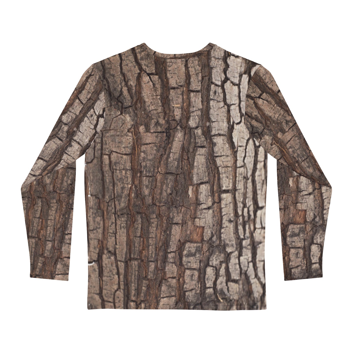 Tree Bark Camo Long Sleeve TShirt, Forest Costume Men Adult Wood Trunk Nature Hunting Camouflage Halloween Cosplay Women Tee Starcove Fashion