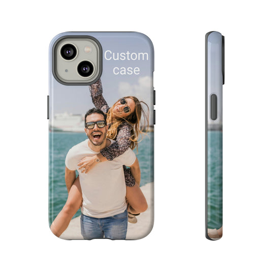Custom Photo Tough Phone Case, Personalized Picture iPhone 15 14 13 Pro Max 12 11 8 Plus X XR XS Samsung Galaxy S23 Google Pixel