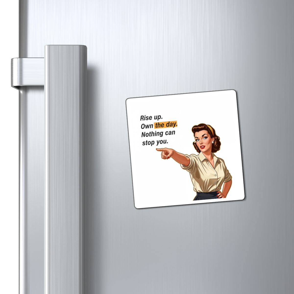 Motivational Magnet, Square Fridge Refrigerator Car Co Worker Women Gift Locker Cute Inspirational Quote Small Large Kitchen Magnetic