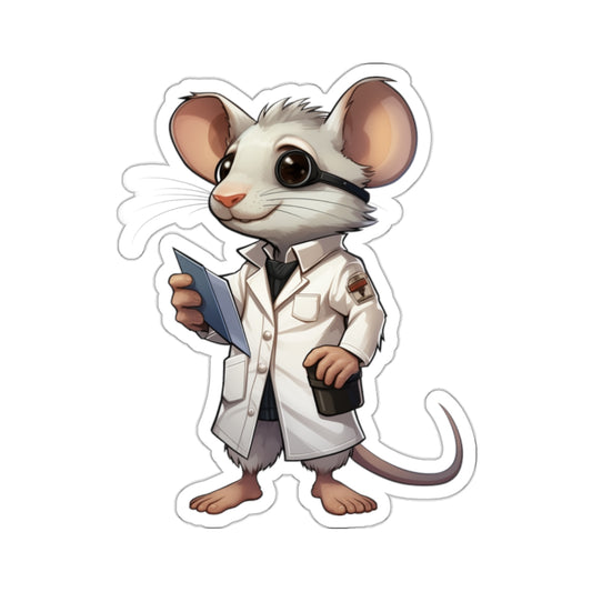 Research Lab Sticker Decal, Rat Laboratory Science Med Phd Art Vinyl Laptop Cute Waterbottle Tumbler Car Waterproof Bumper Clear Die Cut Starcove Fashion