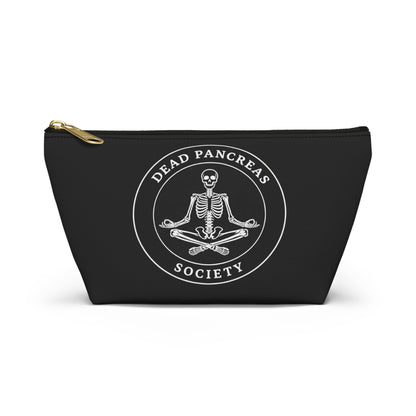 Dead Pancreas Bag, Society Skeleton Diabetes Supply Case Fun Diabetic Carrying Gift Type 1 2 Accessory Zipper Travel Pouch Organizer