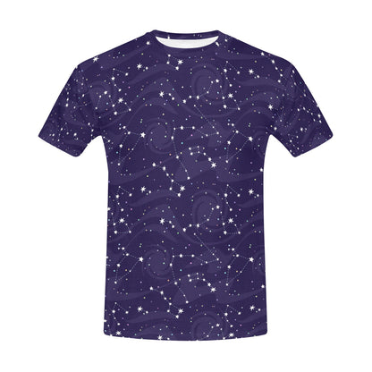 Constellation Star Galaxy Tshirt Designer Graphic Aesthetic Lightweight Summer Crewneck Men Male Women Tee Top Short Sleeve Shirt
