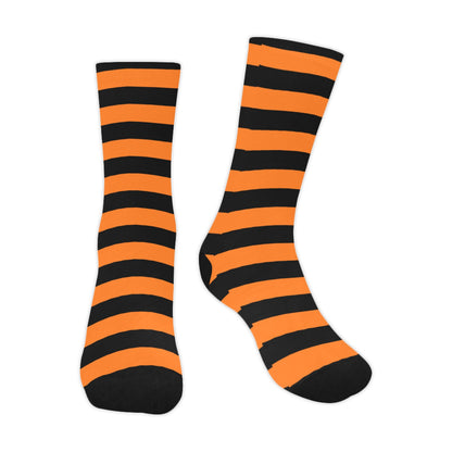 Black Orange Striped Socks, Crew Sublimation Unisex Men Women Guys Designer Fun Novelty Cool Funky Crazy Halloween Casual Unique Dress Socks Black Orange Striped Socks, Crew Sublimation Unisex Men Women Guys Designer Fun Novelty Cool Funky Crazy Halloween Casual Unique Dress Socks