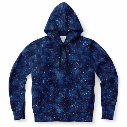 Blue Galaxy Hoodie, Navy Space Stars Pullover Men Women Adult Aesthetic Graphic Cotton Hooded Sweatshirt with Pockets Designer Plus Size - Starcove Fashion