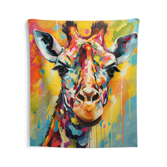 Giraffe Tapestry, Painting Animal Wall Art Hanging Cool Unique Vertical Aesthetic Large Small Decor Bedroom College Dorm Room Starcove Fashion