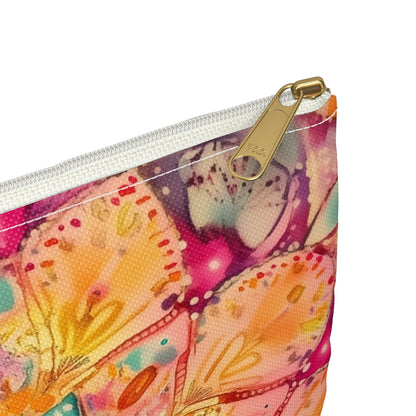 Boho Mandala Pouch Bag, Bohemian Ethnic Canvas Travel Wash Makeup Toiletry Bath Organizer Zip Cosmetic Gift Accessory Large Small Zipper