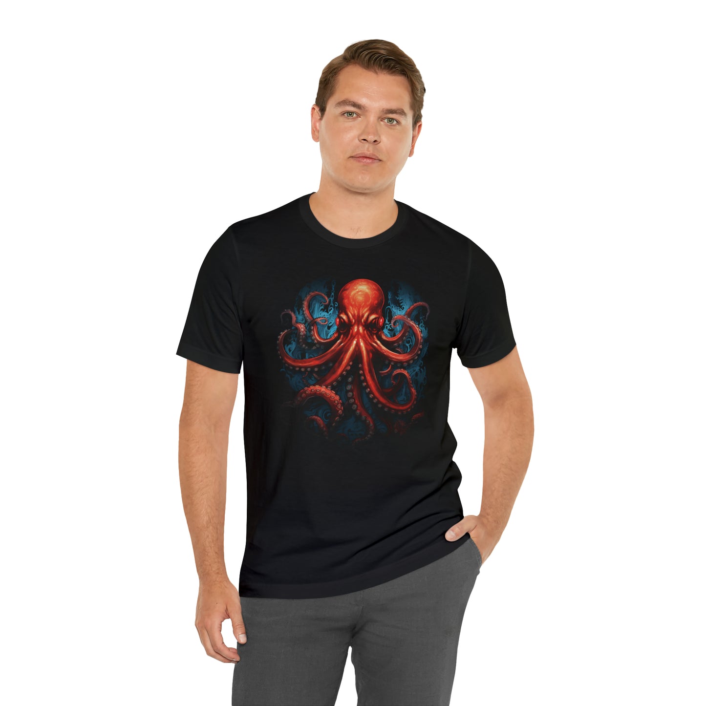 Octopus Tshirt, Kraken Men Women Adult Aesthetic Graphic Crewneck Short Sleeve Tee Shirt Top Starcove Fashion