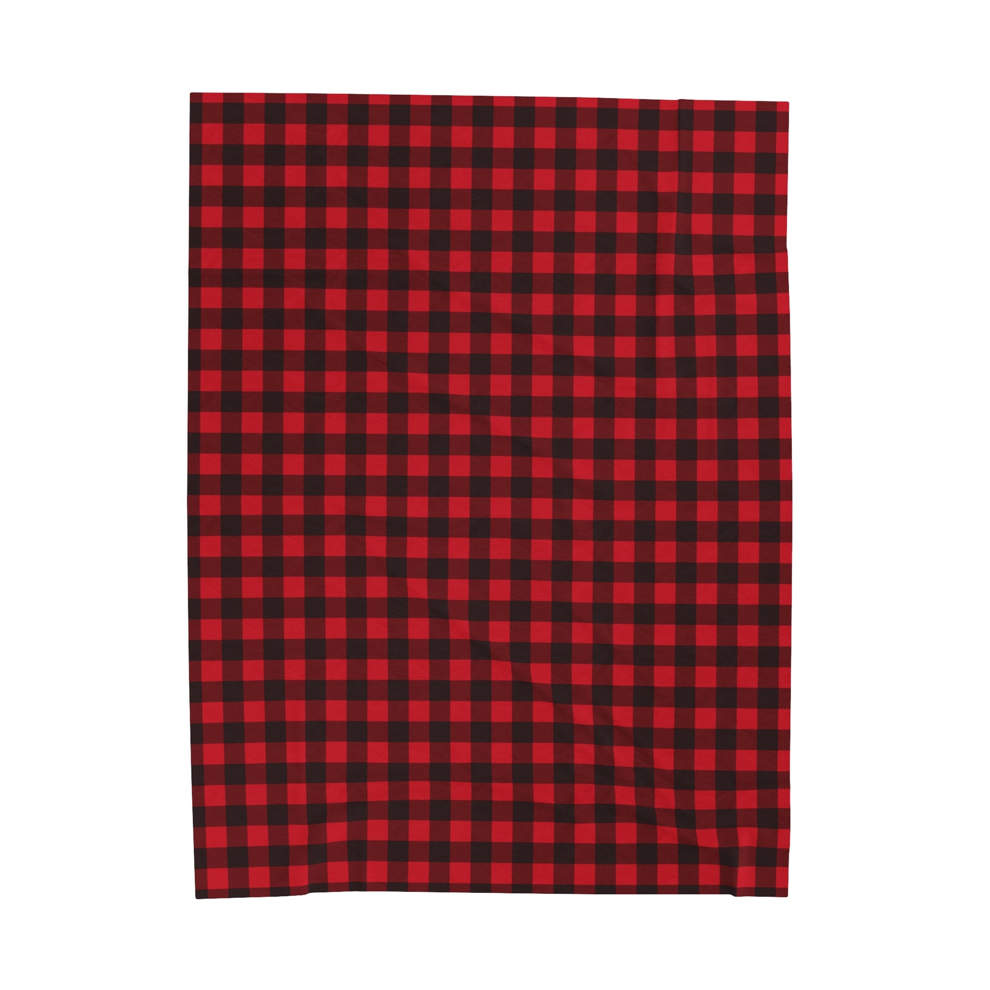 Red Buffalo Plaid Fleece Throw Blanket, Check Christmas Velveteen Soft Plush Fluffy Cozy Warm Adult Kids Small Large Sofa Bed Décor Starcove Fashion