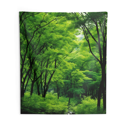 Nature Tapestry, Green Trees Leaves Wall Art Hanging Cool Unique Vertical Aesthetic Large Small Decor Bedroom College Dorm Room Starcove Fashion