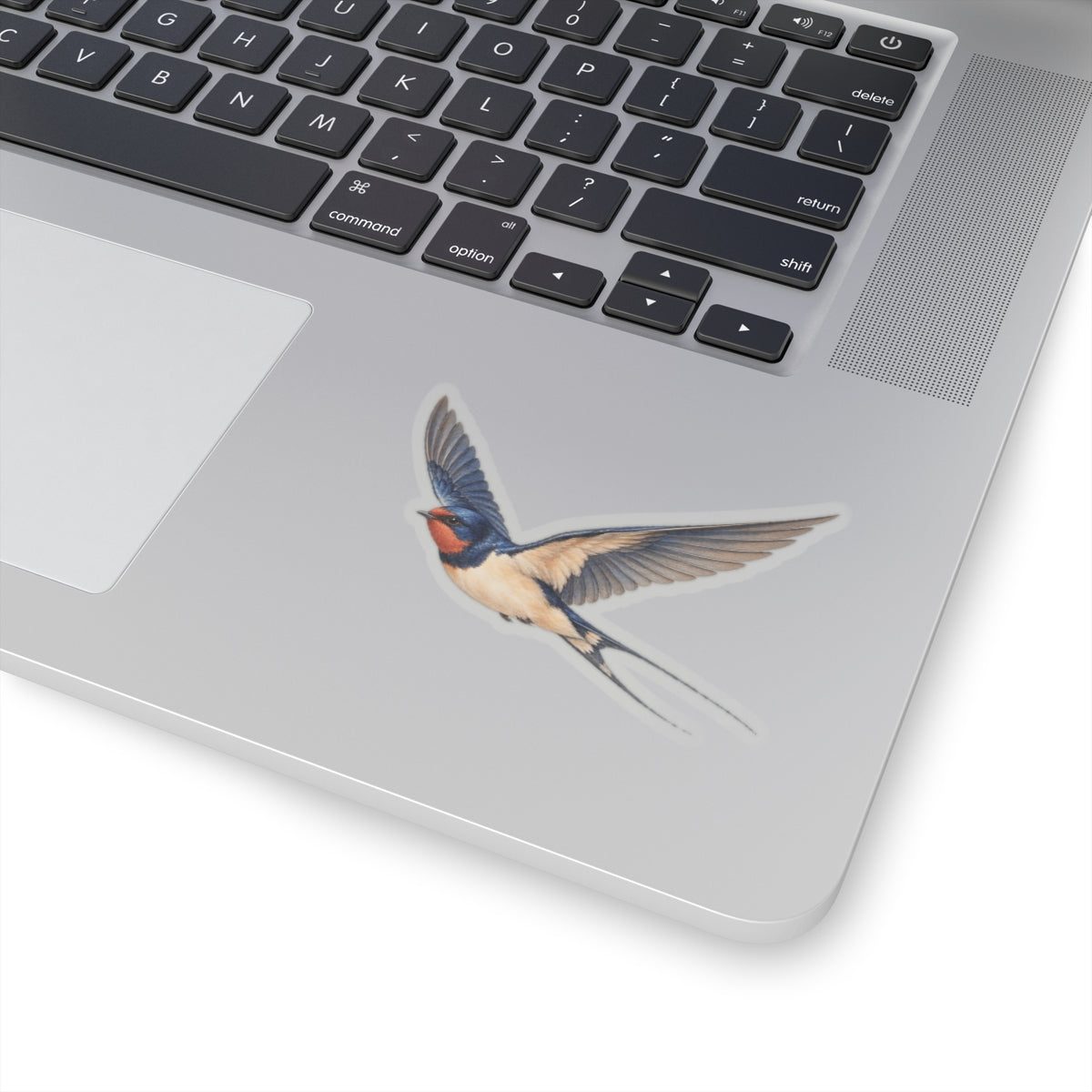 Barn Swallow Bird Sticker Decal, Blue Flying Birdwatcher Watercolor Art Vinyl Laptop Waterbottle Tumbler Car Waterproof Bumper Clear Die Cut
