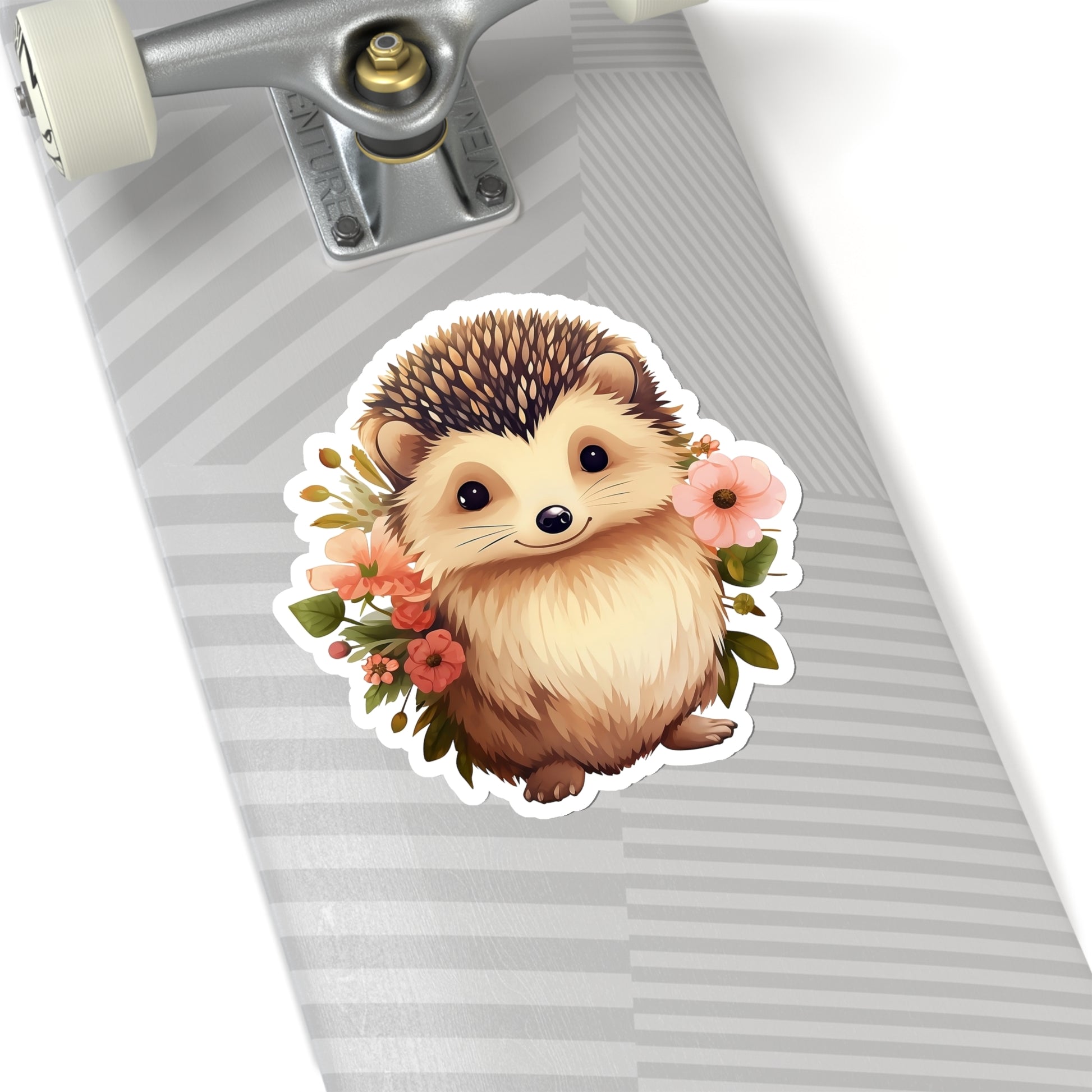 Hedgehog Sticker Decal, Animal Floral Art Vinyl Laptop Cute Waterbottle Tumbler Car Waterproof Bumper Clear Aesthetic Die Cut Wall Starcove Fashion