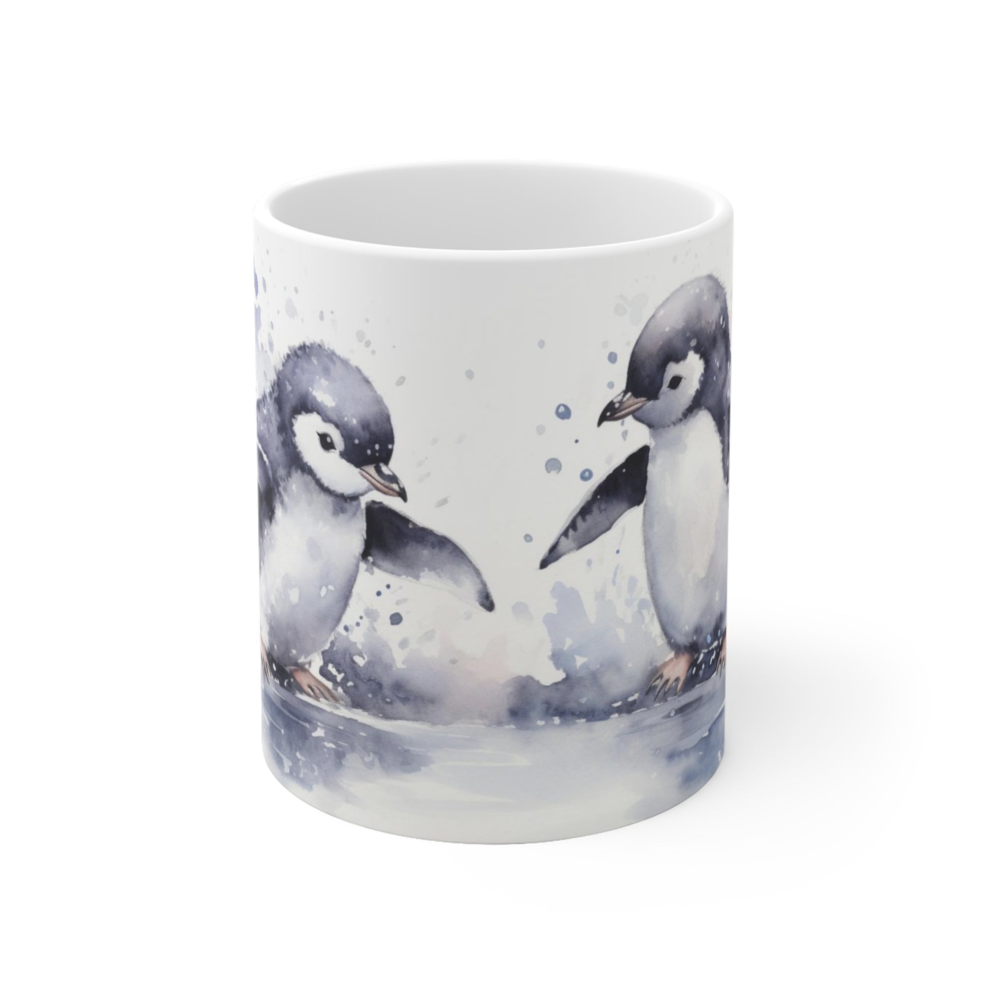 Two Cute Penguins Coffee Mug, Watercolor Ceramic Cup Tea Chocolate Lover Unique Microwave Safe Novelty Cool Gift Starcove Fashion