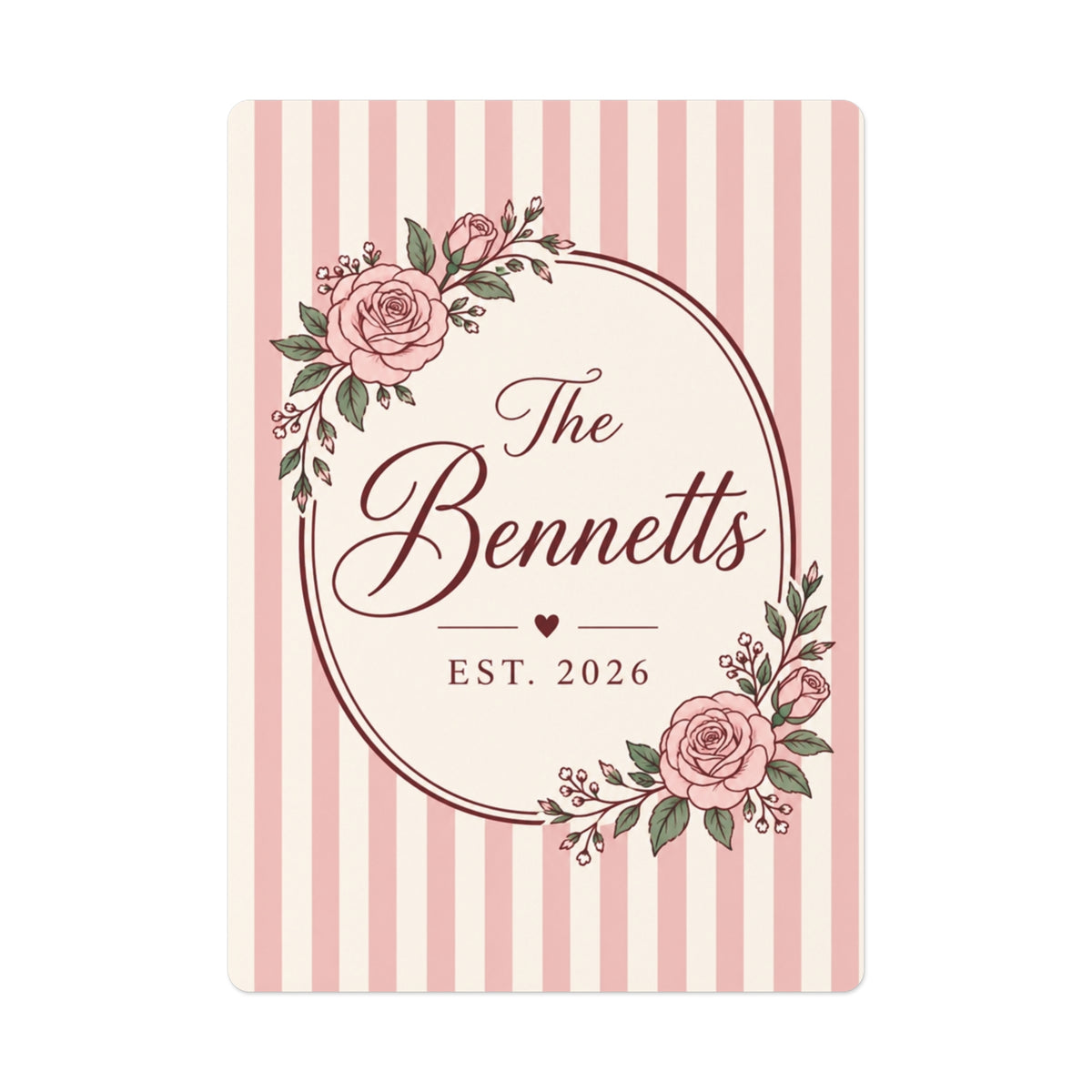 Custom Playing Cards, Personalized Family Last Name Est Year Wedding Favor Bridal Decks Gift For Couple Anniversary Poker Game Deck - Starcove Fashion