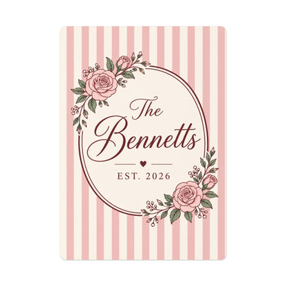Custom Playing Cards, Personalized Family Last Name Est Year Wedding Favor Bridal Decks Gift For Couple Anniversary Poker Game Deck - Starcove Fashion
