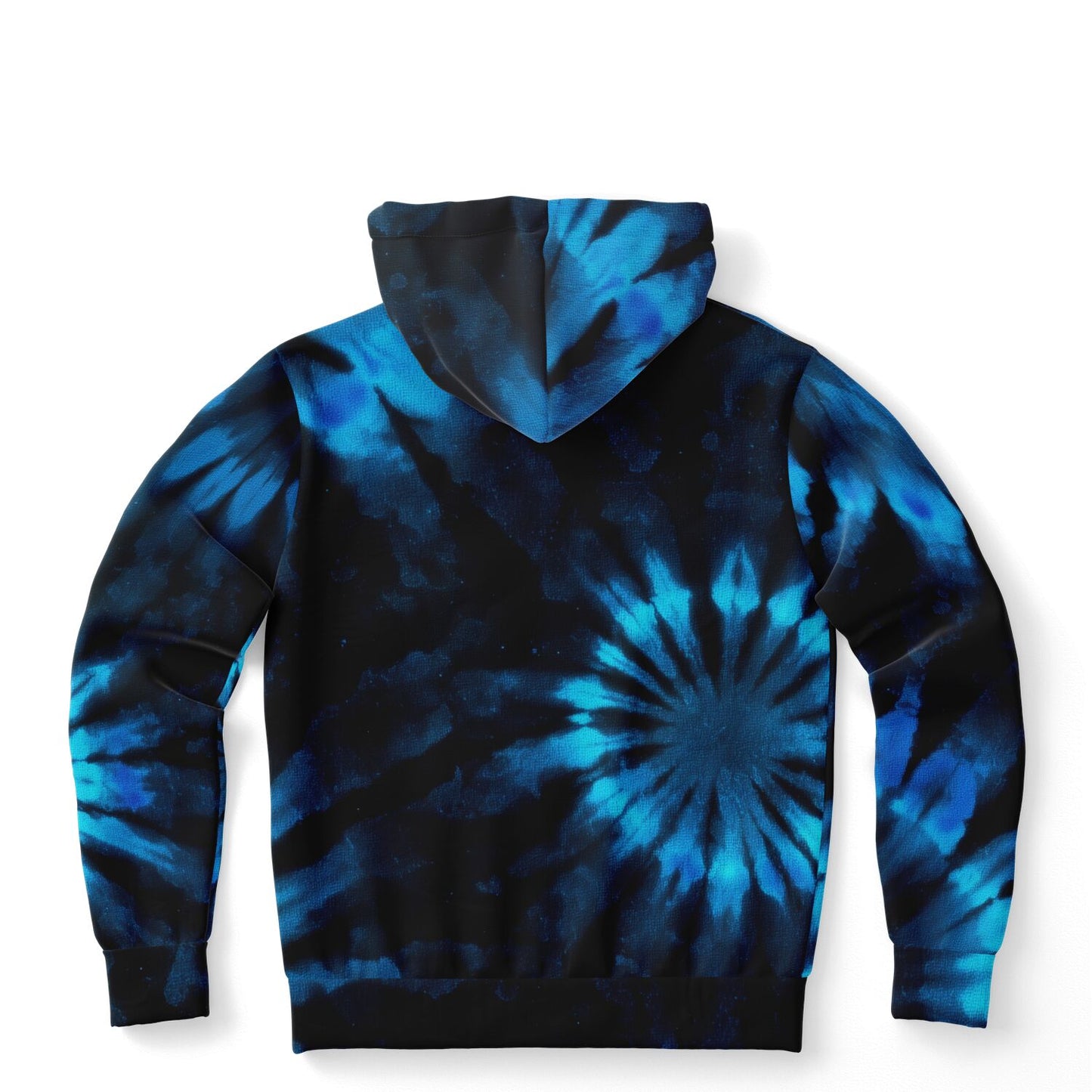 Black and Blue Tie Dye Hoodie, Pullover Men Women Adult Aesthetic Graphic Cotton Hooded Sweatshirt with Pockets Designer Plus Size